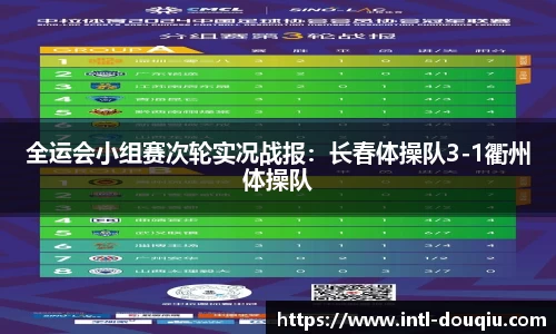 全运会小组赛次轮实况战报：长春体操队3-1衢州体操队